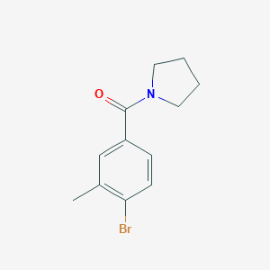 molecular formula C12H14BrNO B137811 (4-BROMO-3-METHYLPHENYLCARBONYL)PYRROLIDINE CAS No. 149105-15-7