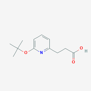 molecular formula C12H17NO3 B1378116 3-[6-(Tert-butoxy)pyridin-2-yl]propanoic acid CAS No. 1384596-89-7