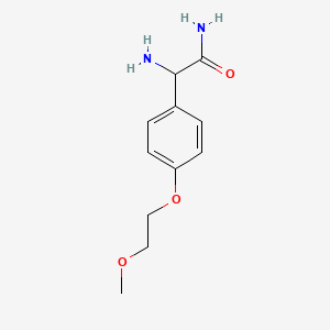 molecular formula C11H16N2O3 B13781176 2-Amino-2-(4-{[2-(methyloxy)ethyl]oxy}phenyl)acetamide 