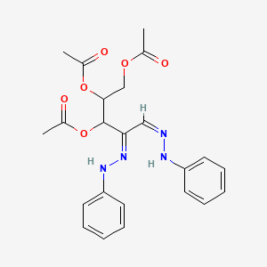 molecular formula C23H26N4O6 B13781229 [(4Z,5Z)-2,3-diacetyloxy-4,5-bis(phenylhydrazinylidene)pentyl] acetate CAS No. 80496-85-1