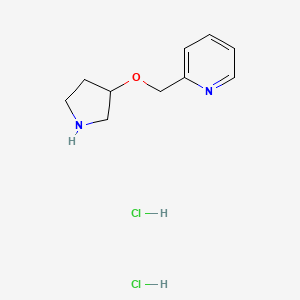 B1378123 2-[(Pyrrolidin-3-yloxy)methyl]pyridine dihydrochloride CAS No. 1394041-85-0