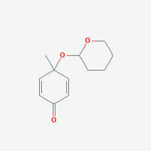 molecular formula C12H16O3 B13781236 4-Methyl-4-[(oxan-2-yl)oxy]cyclohexa-2,5-dien-1-one CAS No. 827033-40-9