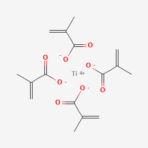 molecular formula C16H20O8Ti B13781250 Titanium(4+) methacrylate CAS No. 94275-87-3