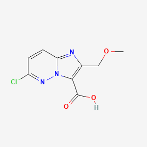 molecular formula C9H8ClN3O3 B13781265 2-Methoxymethyl-5-chloro-imidazo[1,2-b]pyridazine 3-carboxylic acid 