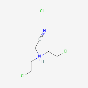 molecular formula C6H11Cl3N2 B13781315 (Bis(2-chloroethyl)amino)acetonitrile monohydrochloride CAS No. 97805-02-2