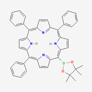 molecular formula C44H37BN4O2 B13781351 5,10,15-(Triphenyl)-20-(4,4,5,5-tetramethyl-1,3,2-dioxaborolan-2-yl)porphyrin 