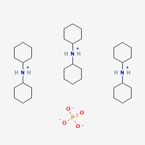 molecular formula C36H72N3O4P B13781367 dicyclohexylazanium;phosphate CAS No. 68052-37-9
