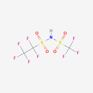 molecular formula C3HF8NO4S2 B13781375 Pentafluoroethylsulfonyl(trifluoromethylsulfonyl)amine 