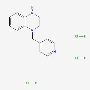 molecular formula C14H18Cl3N3 B13781390 1-Pyridin-4-ylmethyl-1,2,3,4-tetrahydroquinoxaline trihydrochloride 