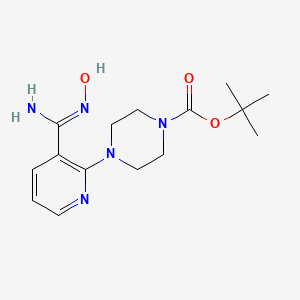 molecular formula C15H23N5O3 B13781406 tert-butyl 4-[3-[(Z)-N'-hydroxycarbamimidoyl]pyridin-2-yl]piperazine-1-carboxylate 