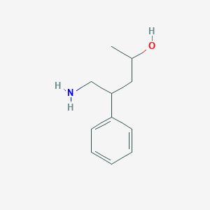 molecular formula C11H17NO B1378143 5-Amino-4-phenylpentan-2-ol CAS No. 1384635-54-4