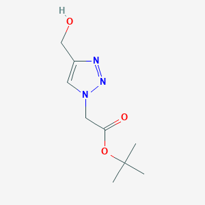 molecular formula C9H15N3O3 B1378144 tert-butyl 2-[4-(hydroxymethyl)-1H-1,2,3-triazol-1-yl]acetate CAS No. 1394041-94-1