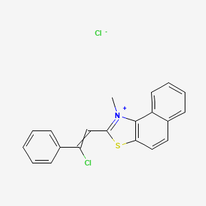 molecular formula C20H15Cl2NS B13781442 2-(2-Chloro-2-phenylvinyl)-1-methylnaphtho[1,2-d]thiazolium chloride CAS No. 63665-80-5