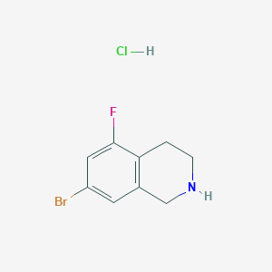 molecular formula C9H10BrClFN B1378146 7-Bromo-5-fluoro-1,2,3,4-tetrahydroisoquinoline hydrochloride CAS No. 1394041-95-2