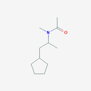 molecular formula C11H21NO B13781483 N-(1-Cyclopentyl-2-propanyl)-N-methylacetamide 