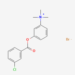 molecular formula C16H17BrClNO2 B13781489 3-(m-Chlorobenzoyloxy)phenyltrimethylammonium bromide CAS No. 64048-28-8