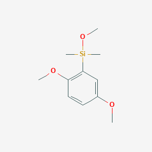 molecular formula C11H18O3Si B13781500 (2,5-Dimethoxy-phenyl)-methoxy-dimethyl-silane 
