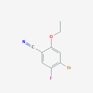 molecular formula C9H7BrFNO B1378158 4-Bromo-2-ethoxy-5-fluorobenzonitrile CAS No. 1423037-19-7