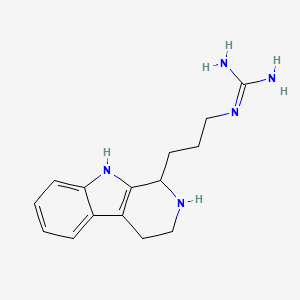 molecular formula C15H21N5 B13781581 N-[3-(2,3,4,9-Tetrahydro-1H-b-carbolin-1-yl)-propyl]-guanidine CAS No. 82264-57-1