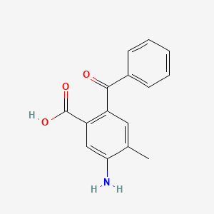 molecular formula C15H13NO3 B13781594 2-Benzoyl-4-methyl-5-aminobenzoic acid CAS No. 7277-88-5