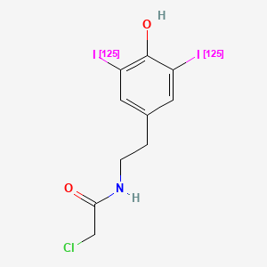 molecular formula C10H10ClI2NO2 B13781598 N-Chloroacetyliodotyramine CAS No. 80465-54-9
