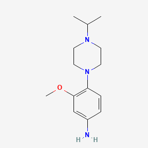 molecular formula C14H23N3O B13781612 4-(4-Isopropylpiperazin-1-yl)-3-methoxyaniline 