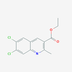 molecular formula C13H11Cl2NO2 B13781625 Ethyl 6,7-dichloro-2-methylquinoline-3-carboxylate CAS No. 948294-33-5