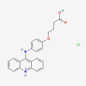molecular formula C23H21ClN2O3 B13781628 4-(p-(9-Acridinylamino)phenoxy)butyric acid, hydrochloride CAS No. 66147-46-4