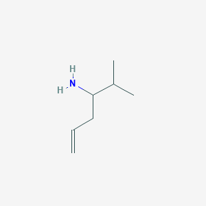 molecular formula C7H15N B13781635 2-Methylhex-5-en-3-amine 