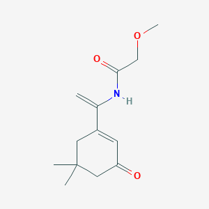 molecular formula C13H19NO3 B13781641 N-[1-(5,5-Dimethyl-3-oxocyclohex-1-enyl)vinyl]-2-methoxyacetamide CAS No. 872452-09-0