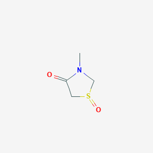 molecular formula C4H7NO2S B13781684 4-Thiazolidinone,3-methyl-,1-oxide(9CI) 