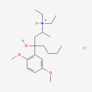 molecular formula C20H36ClNO3 B13781692 2-Diethylamino-4-(2,5-dimethoxyphenyl)-4-octanol hydrochloride CAS No. 65424-59-1
