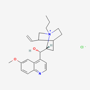 molecular formula C23H31ClN2O2 B13781707 Quinine, n-propyl chloride CAS No. 63717-13-5