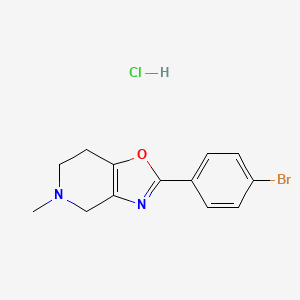 molecular formula C13H14BrClN2O B1378172 2-(4-Bromophenyl)-5-methyl-4,5,6,7-tetrahydrooxazolo[4,5-c]pyridine hydrochloride CAS No. 1187932-71-3