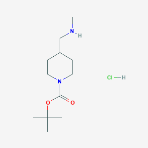 molecular formula C12H25ClN2O2 B1378173 tert-Butyl 4-((methylamino)methyl)piperidine-1-carboxylate hydrochloride CAS No. 1187930-55-7
