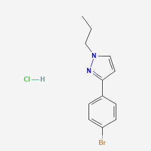 molecular formula C12H14BrClN2 B1378175 3-(4-Bromophenyl)-1-propylpyrazole HCl CAS No. 1403483-58-8
