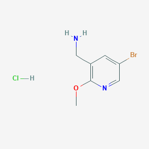 molecular formula C7H10BrClN2O B1378176 (5-Bromo-2-methoxypyridin-3-yl)methanamine hydrochloride CAS No. 887581-33-1