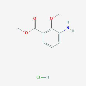 molecular formula C9H12ClNO3 B1378177 Methyl 3-amino-2-methoxybenzoate hydrochloride CAS No. 1187927-19-0
