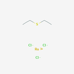 molecular formula C4H10Cl3RuS B13781781 Ruthenium, trichloro(1,1'-thiobis(ethane))- CAS No. 68630-81-9