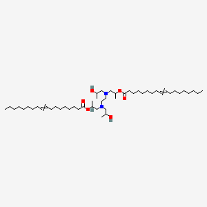 molecular formula C50H96N2O6 B13781787 9-Octadecenoic acid (9Z)-, 1,2-ethanediylbis[[(2-hydroxypropyl)imino](1-methyl-2,1-ethanediyl)] ester CAS No. 68310-11-2