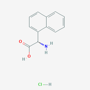 molecular formula C12H12ClNO2 B1378181 (S)-Amino-naphthalen-1-yl-acetic acid hydrochloride CAS No. 649554-52-9