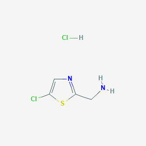 molecular formula C4H6Cl2N2S B1378184 (5-Chlorothiazol-2-yl)methanamine hydrochloride CAS No. 1187932-87-1