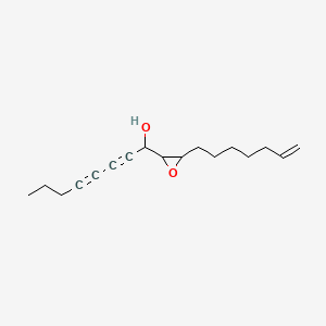 molecular formula C17H24O2 B13781863 Oxiranemethanol, alpha-1,3-heptadiynyl-3-(6-heptenyl)- CAS No. 73566-32-2