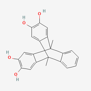 molecular formula C22H18O4 B13781879 9,10-Dimethyl-9,10-dihydro-9,10-[1,2]benzenoanthracene-2,3,6,7-tetraol 