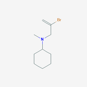 molecular formula C10H18BrN B1378188 2-Bromo-3-(N-methylcyclohexylamino)prop-1-ene CAS No. 1306746-96-2