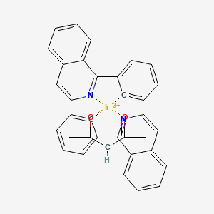 molecular formula C35H27IrN2O2 B13781928 Bis[2-(1-isoquinolinyl-N)phenyl-C](2,4-pentanedionato-O2,O4)iridium(III) 