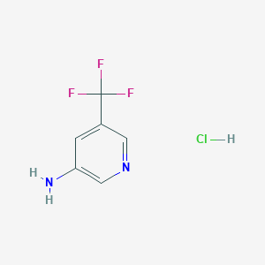 molecular formula C6H6ClF3N2 B1378193 3-Amino-5-trifluoromethyl-pyridine hydrochloride CAS No. 1414958-36-3