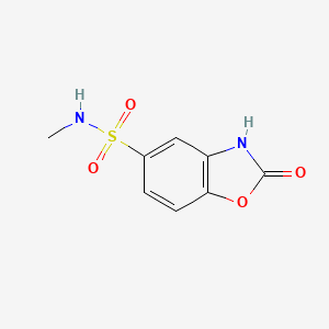 molecular formula C8H8N2O4S B13781936 5-Benzoxazolesulfonamide, 2,3-dihydro-N-methyl-2-oxo- CAS No. 68214-73-3