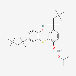 molecular formula C31H48NiO3S B13781956 Nickel, (2-propanol)[[2,2'-(thio-kappaS)bis[4-(1,1,3,3-tetramethylbutyl)phenolato-kappaO]](2-)]- CAS No. 67763-27-3
