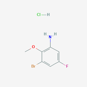molecular formula C7H8BrClFNO B1378196 3-Bromo-5-fluoro-2-methoxyaniline hcl CAS No. 1820747-56-5